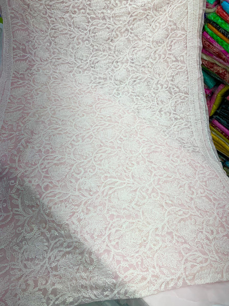 Chikankari allover work sarees