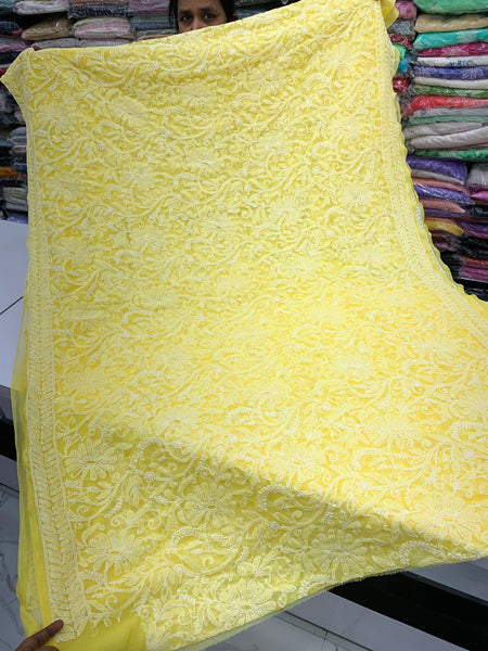 Chikankari allover work sarees