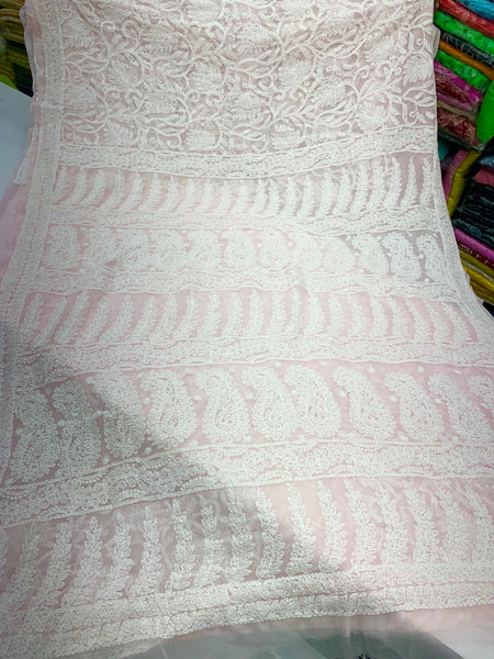 Chikankari allover work sarees