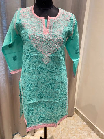 Veersons Chikankari Handembroidered Kurta - Veersons-Chikankari Studio