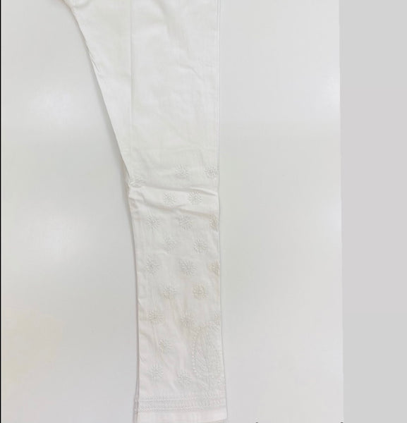 Cotton Stretchable Pants with Pockets